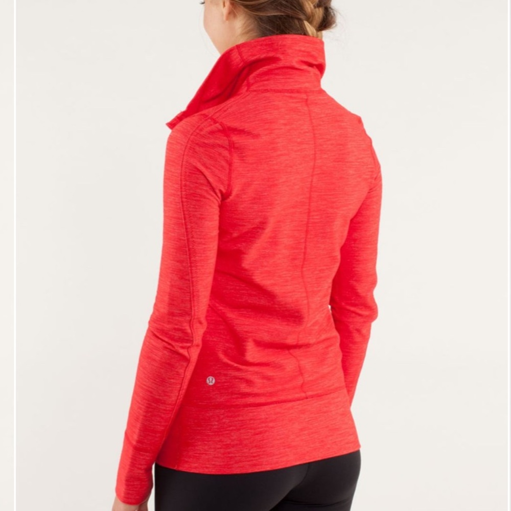 Lululemon Daily Yoga Jacket - Reversible Slub Denim Love Red - 6 - Picture 3 of 8